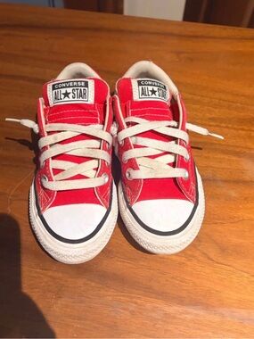 Converse Kids Red Low Top All Star Sneakers